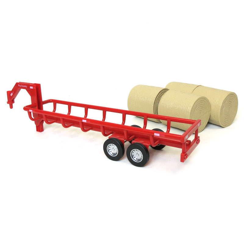 1/20 Gooseneck Round Bale Trailer with 4 Round Bales by Big Country Toys