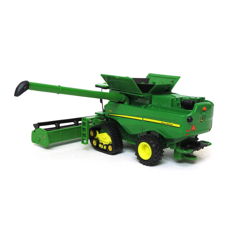 1/64 John Deere S690 Tracked Combine with Corn Head, Grain Head & Cart