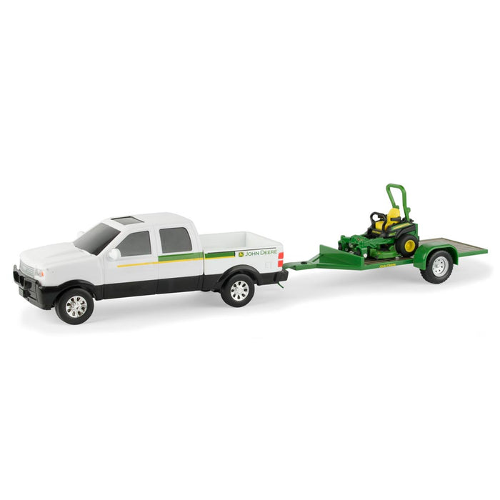 1/32 John Deere Pickup with ZTrak Mower and Trailer