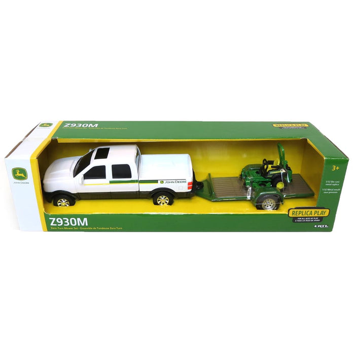 1/32 John Deere Pickup with ZTrak Mower and Trailer