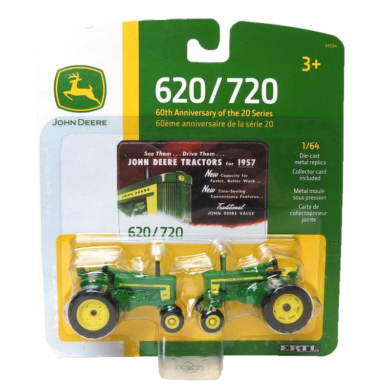 1/64 John Deere 60th Anniversary 620 & 720 Set by ERTL
