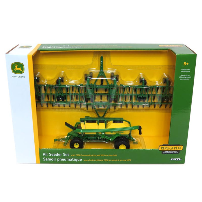 1/64 John Deere Air Seeder Set with 1870 Air Drill & C850 Air Cart