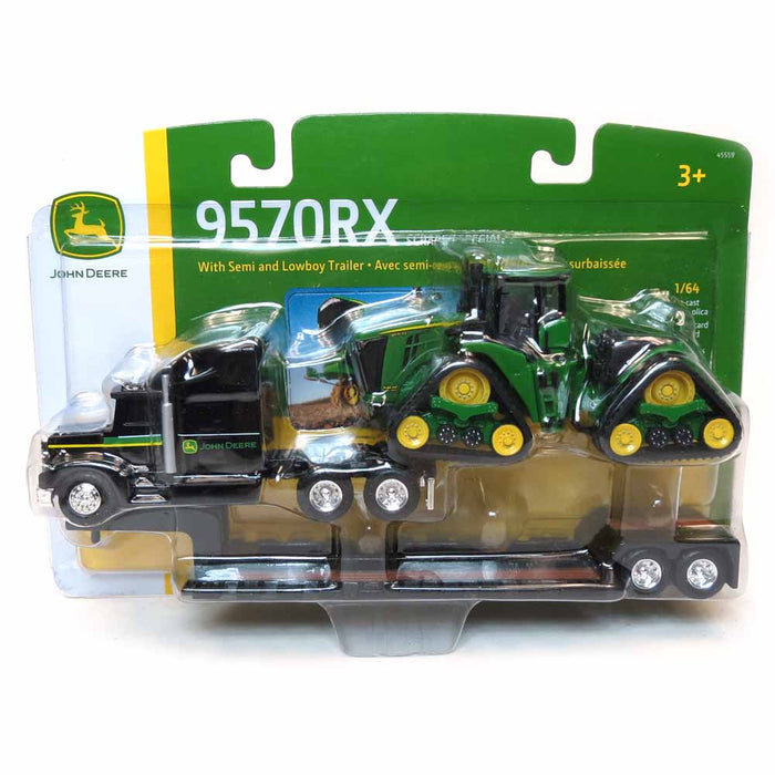 1/64 John Deere 9570RX Scraper Special with Semi and Lowboy Trailer