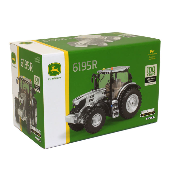 1/32 John Deere 6195R, Silver and Black 100 Years Edition, ERTL Prestige Collection