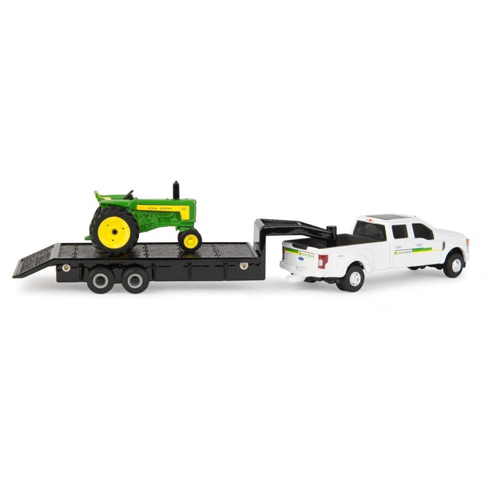 1/64 John Deere 530 with Ford F-350 Dually and 5th Wheel Trailer