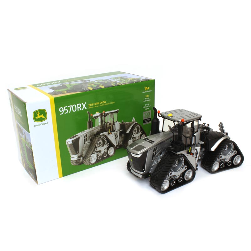 1/32 John Deere 9570RX 4-Wheel Drive Tracks by ERTL, Silver Anniversary 2018 Farm Show