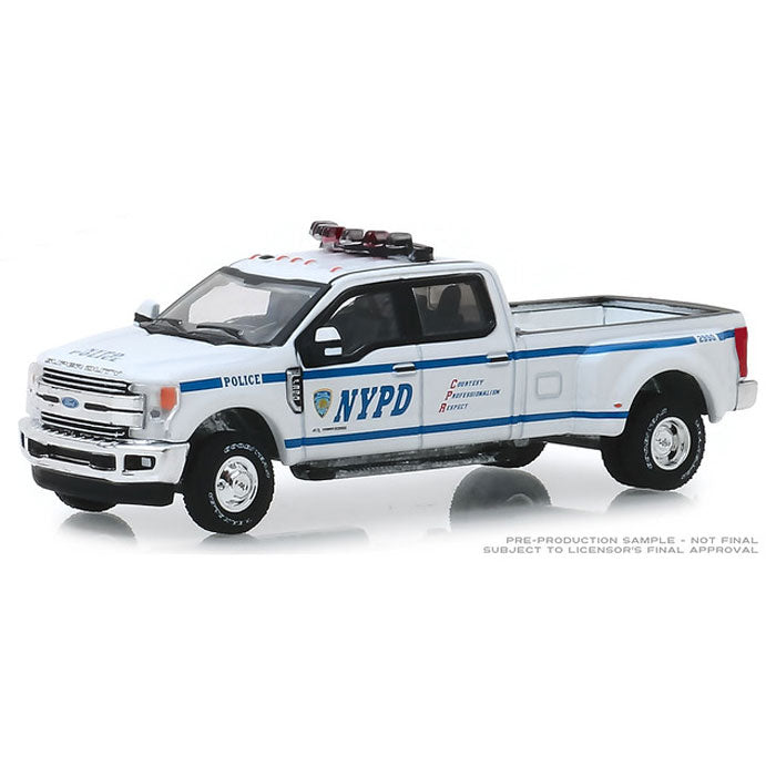 1/64 2019 Ford F-350 Dually Pickup Truck, NYPD, Dually Drivers Series 2