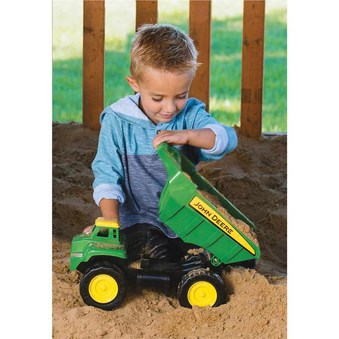 15 Inch Large John Deere BIG SCOOP Dump Truck with 3 Piece Sand Tool Set