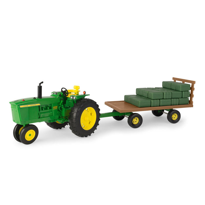 1/16 Big Farm John Deere 4020 Narrow Front with Hay Wagon and 36 Bales