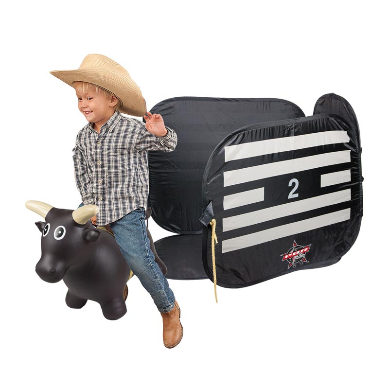 (B&D) PBR Lil Bucker and Bucking Chute by Big Country Toys - Damaged Box