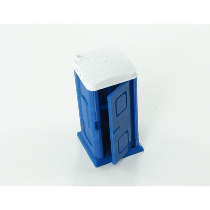 1/50 Blue and White Porta-Potty with Opening Door 3D Print plastic
