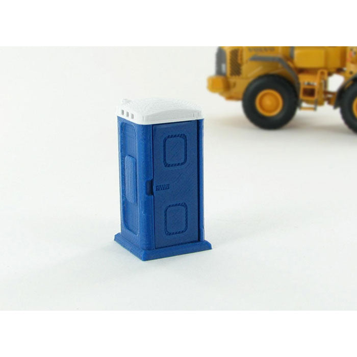1/50 Blue and White Porta-Potty with Opening Door 3D Print plastic