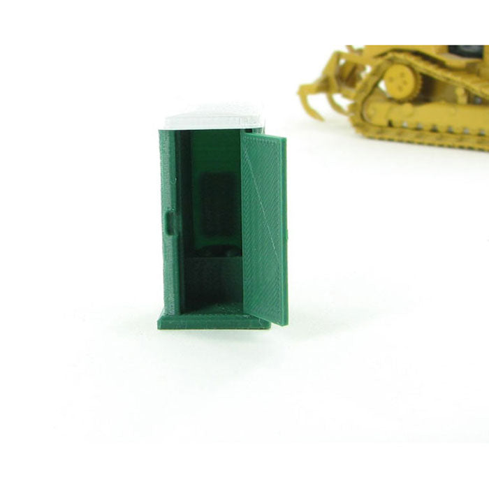 1/50 Green and White Porta-Potty with Opening Door 3D Print plastic