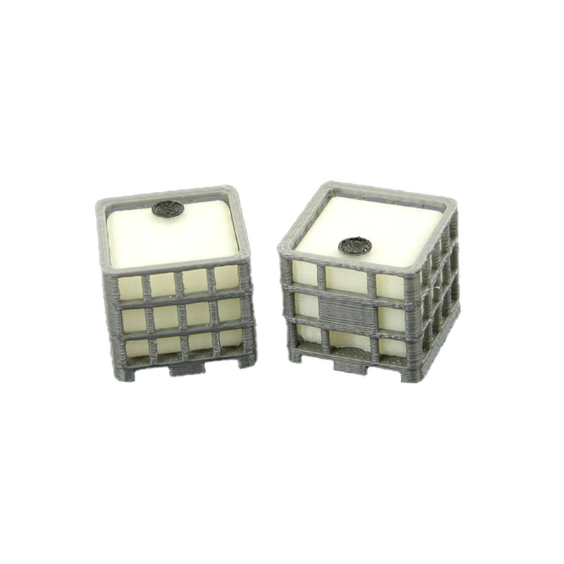 1/50 White IBC Pallet Tanks (2), 3D Printed