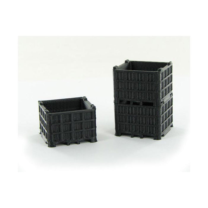 1/50 Black Plastic Bin Pallet (3), 3D Printed