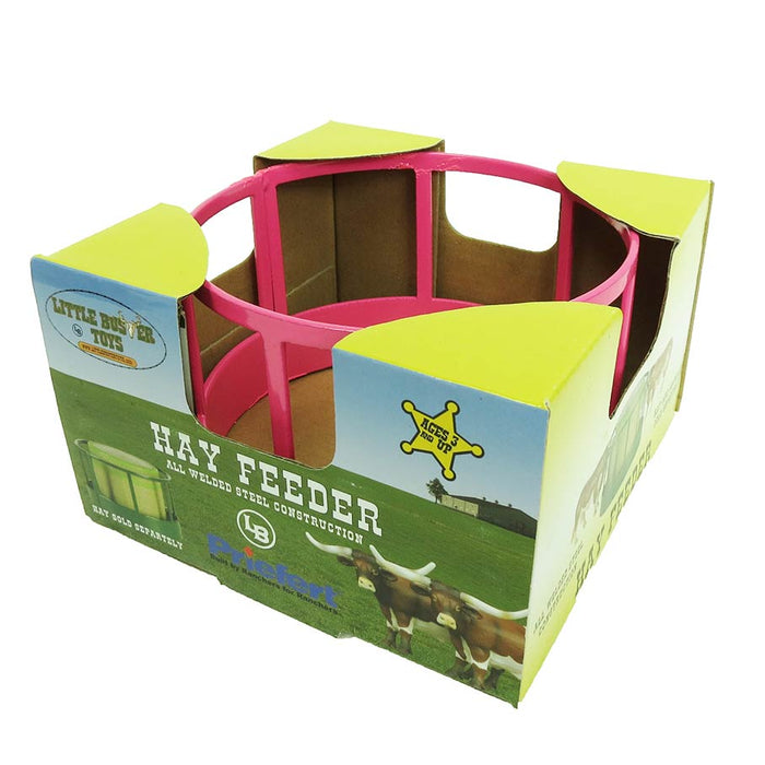 1/16 Little Buster Toys Pink Round Bale Hay Feeder