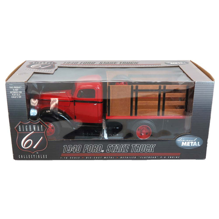 1/16 1940 Red Ford Stake Truck