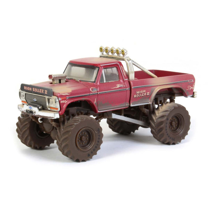 Dirty Version ~ 1/64 1979 Ford F Series Monster Truck, High Roller II by Greenlight