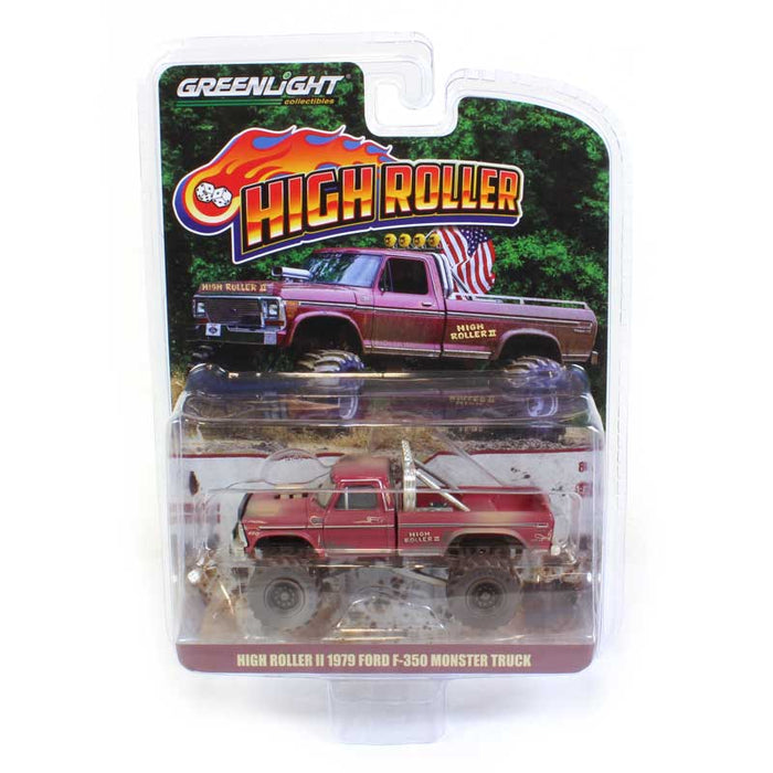 Dirty Version ~ 1/64 1979 Ford F Series Monster Truck, High Roller II by Greenlight