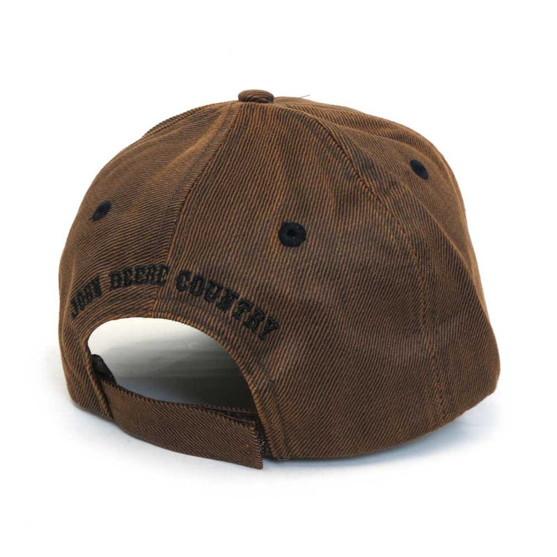 Toddler John Deere Brown Leather Look with Barbed Wire Twill Cap