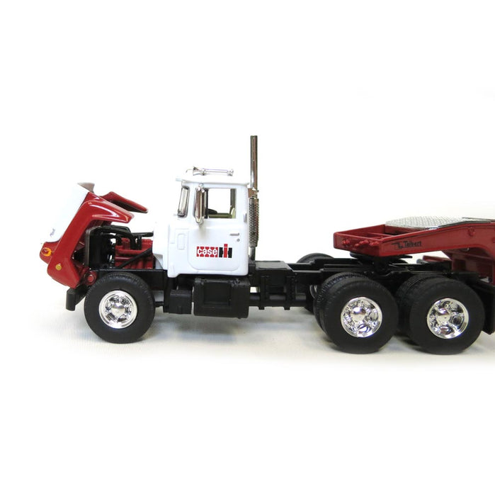 1/64 Case IH White & Red Mack R Truck with Tri-Axle Lowboy by 1st Gear