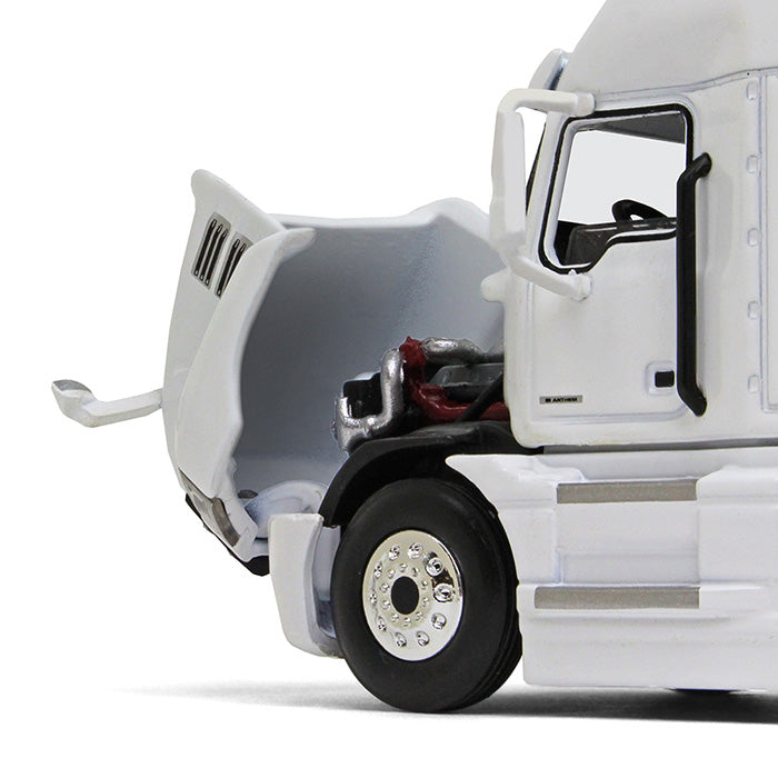 (B&D) 1/64 Mack Anthem Sleeper Cab, White with White 53ft Box Trailer by First Gear - Damaged Item