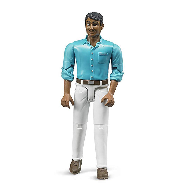 1/16 Bruder Man with Dark Hair and White Jeans (Poseable)