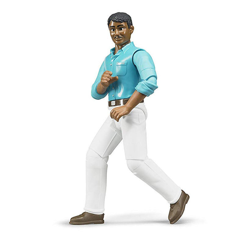 1/16 Bruder Man with Dark Hair and White Jeans (Poseable)