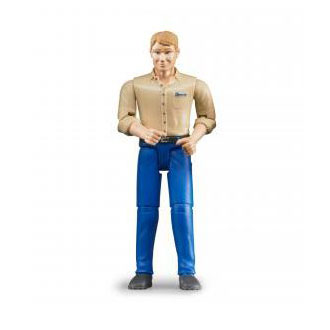 Man with Blond Hair and Blue Jeans (positionable) by Bruder