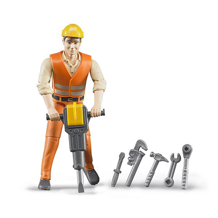 1/16 Bruder Construction Worker with Jackhammer & Accessories