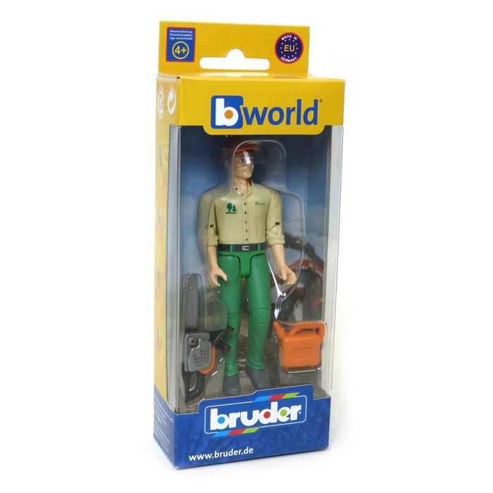 1/16 Bruder Forestry Worker with Chain Saw and Accessories
