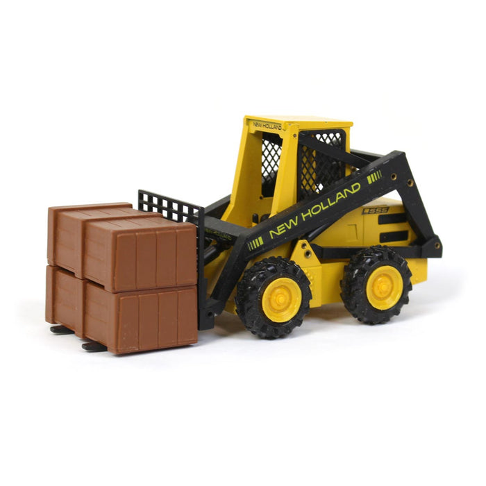 1/25 New Holland L-555 Super Boom Skid Loader with Cargo by NZG