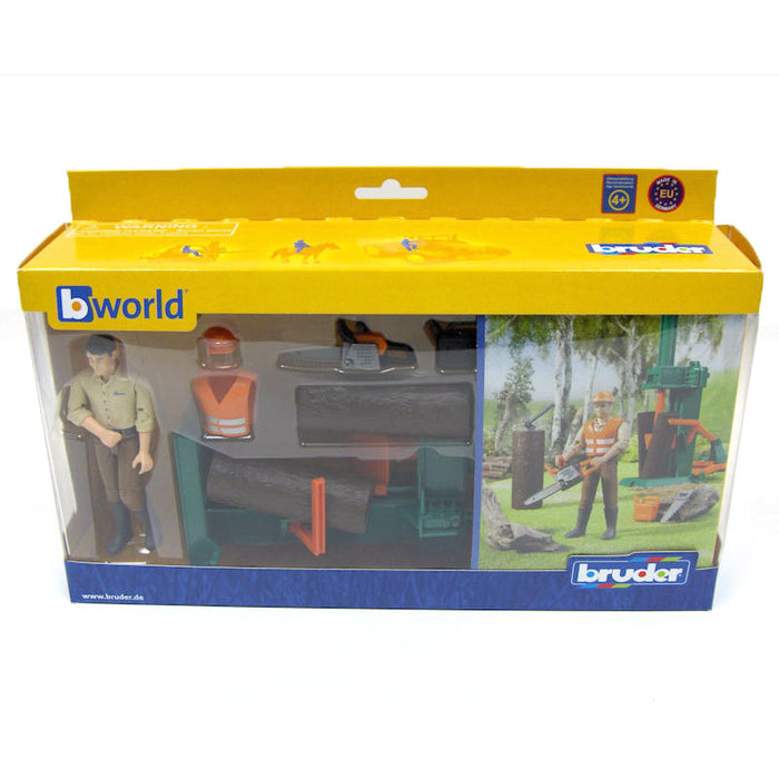 Log Splitting Set with Man by Bruder