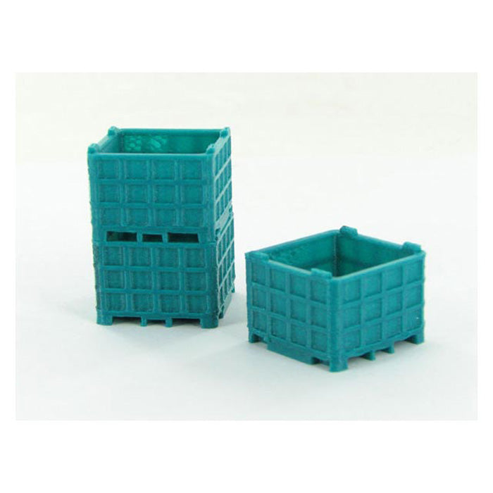 1/64 blue/green Plastic Bin Pallet (3), 3D Printed