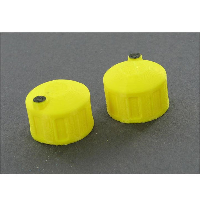 1/64 Yellow Bulk Fluid Tank w/ Black Lid, 2 Pack, 3D Printed