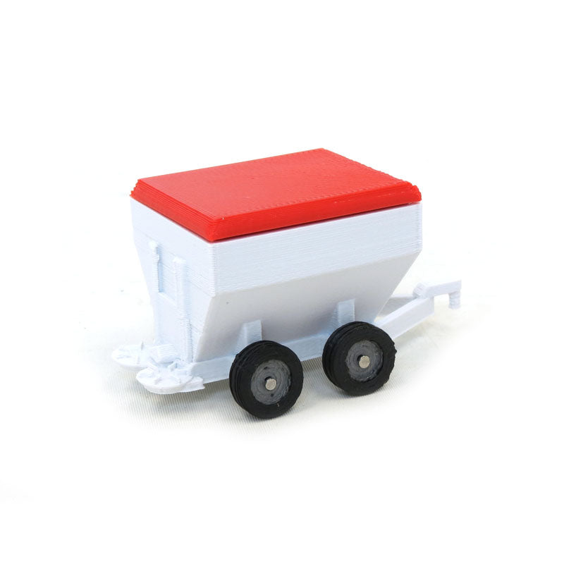 1/64 White Fertilizer Spreader, 3D Print Plastic