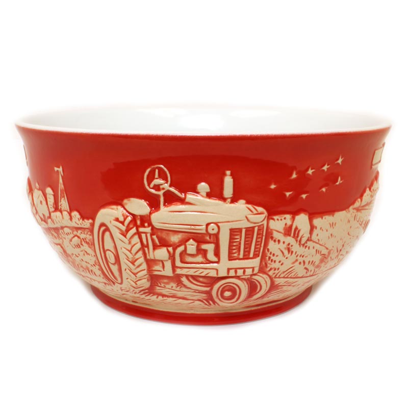 Farmall Large Raised-Relief Stoneware Bowl