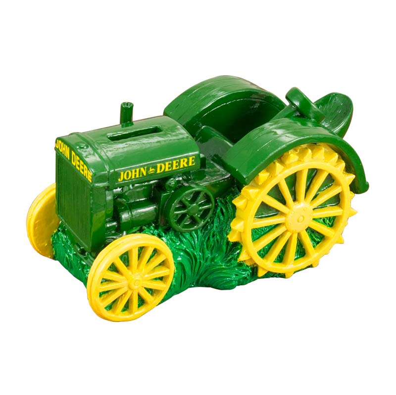 John Deere Polyresin Vintage Tractor Savings Bank