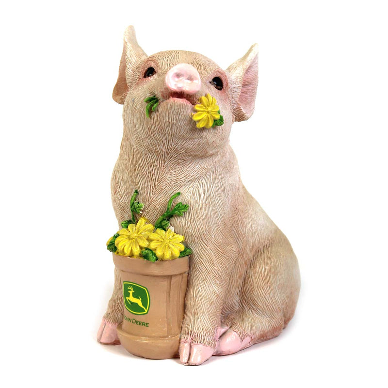 John Deere Polyresin Pink Piglet Bank