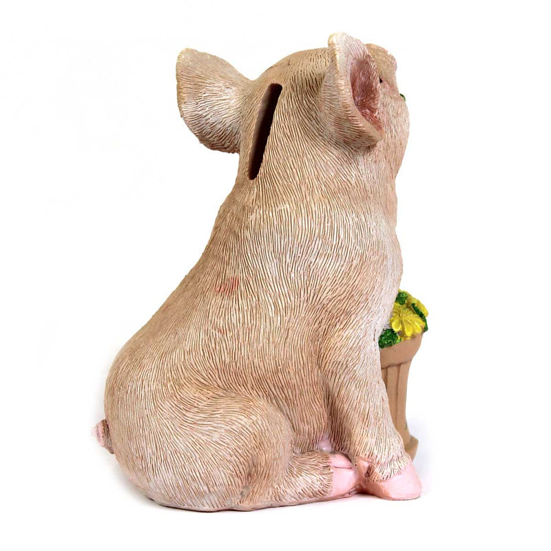 John Deere Polyresin Pink Piglet Bank