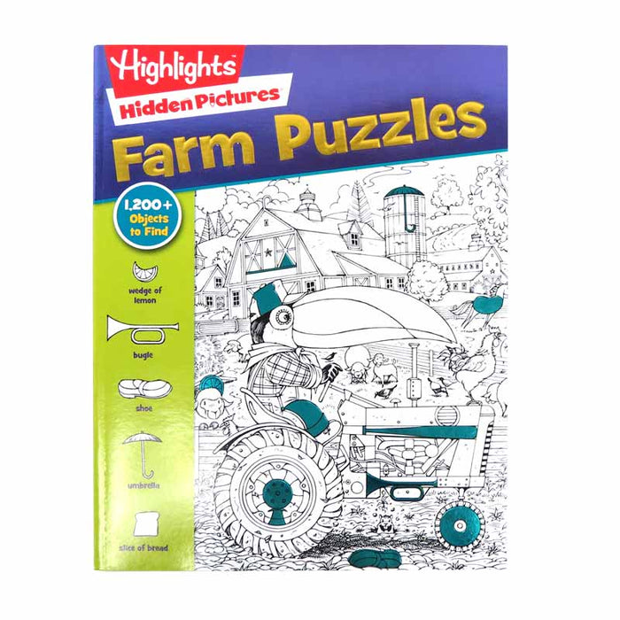 Farm Puzzles by Highlights Hidden Pictures Paperback Book