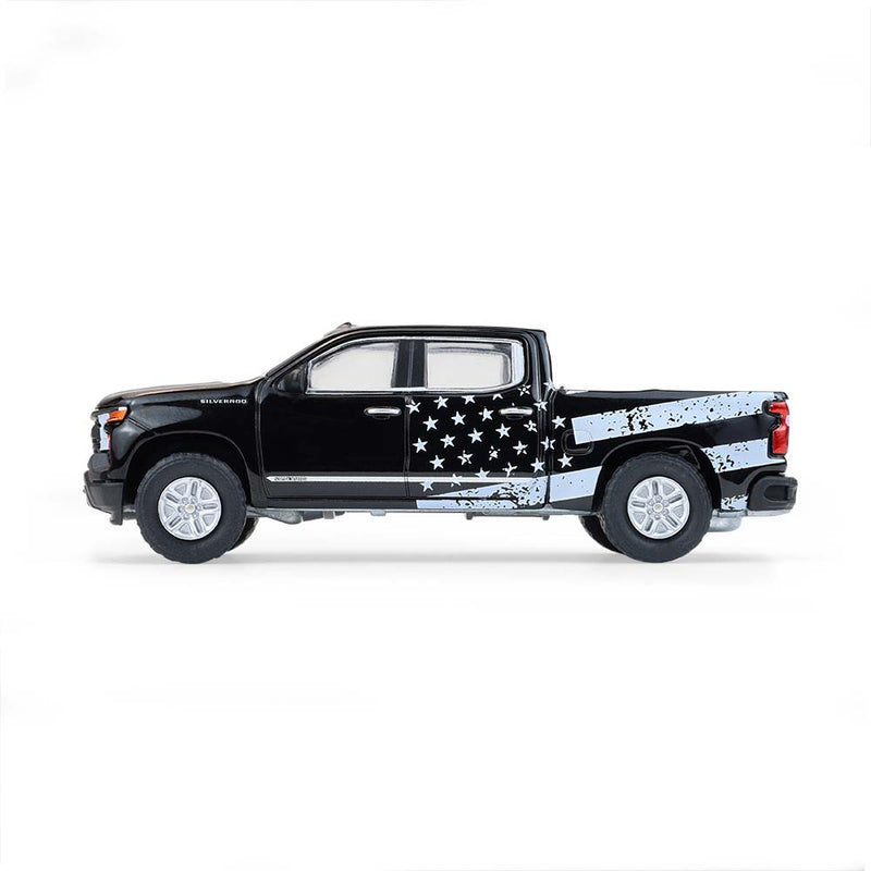 1/64 2023 Chevrolet Silverado, Stars & Stripes, Blue Collar Collection Series 14