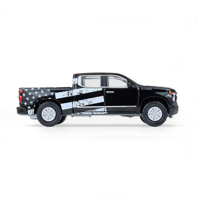 1/64 2023 Chevrolet Silverado, Stars & Stripes, Blue Collar Collection Series 14