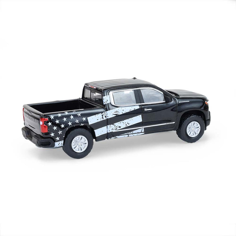 1/64 2023 Chevrolet Silverado, Stars & Stripes, Blue Collar Collection Series 14