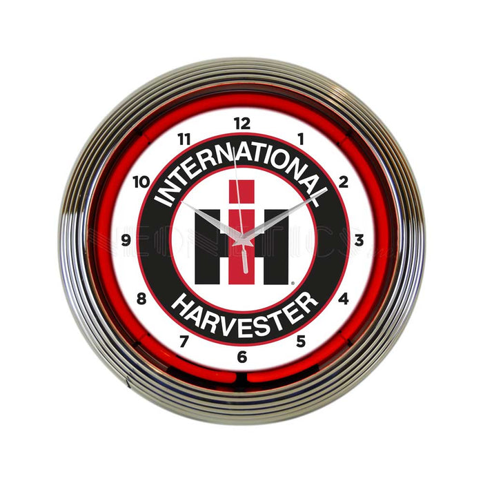 International Harvester IH Logo Neon Clock