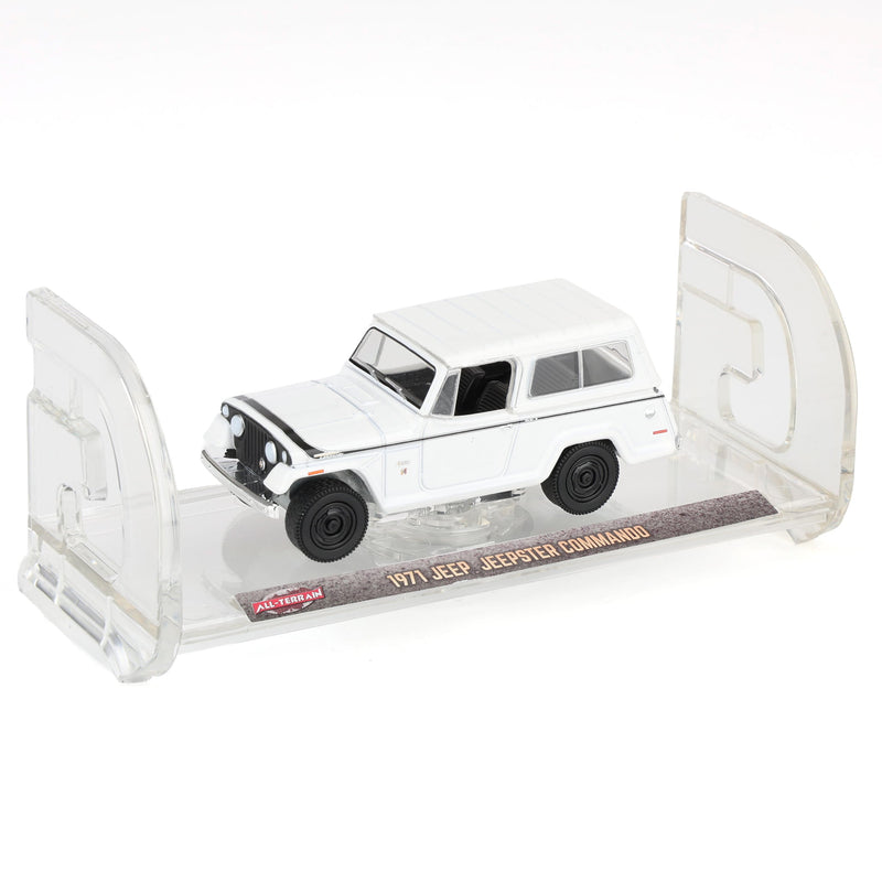 (B&D) 1/64 1971 Jeep Jeepster Commando, White, All-Terrain Series 17 - Damaged Box