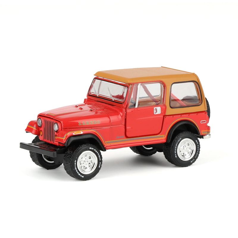(B&D) 1/64 1980 Jeep CJ-7 Laredo, Red, All-Terrain Series 17 - Damaged Box
