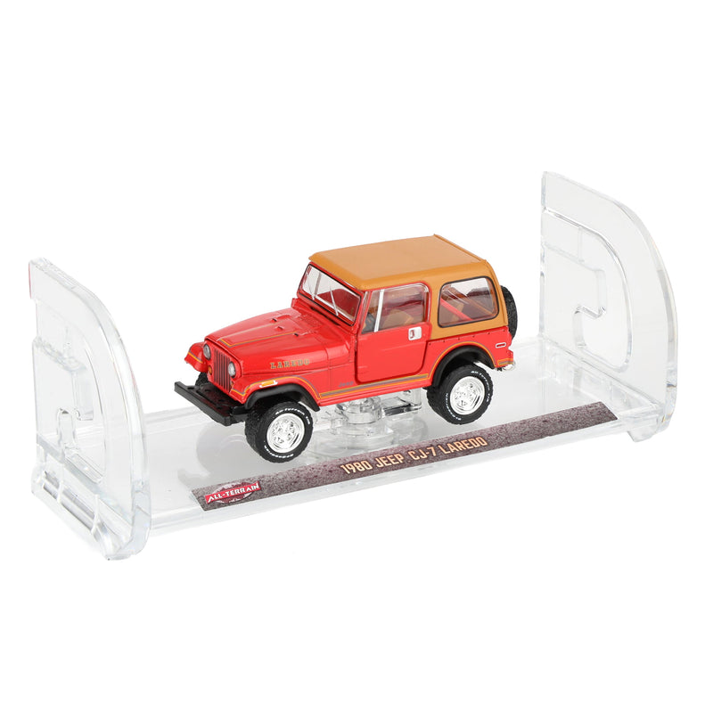 (B&D) 1/64 1980 Jeep CJ-7 Laredo, Red, All-Terrain Series 17 - Damaged Box