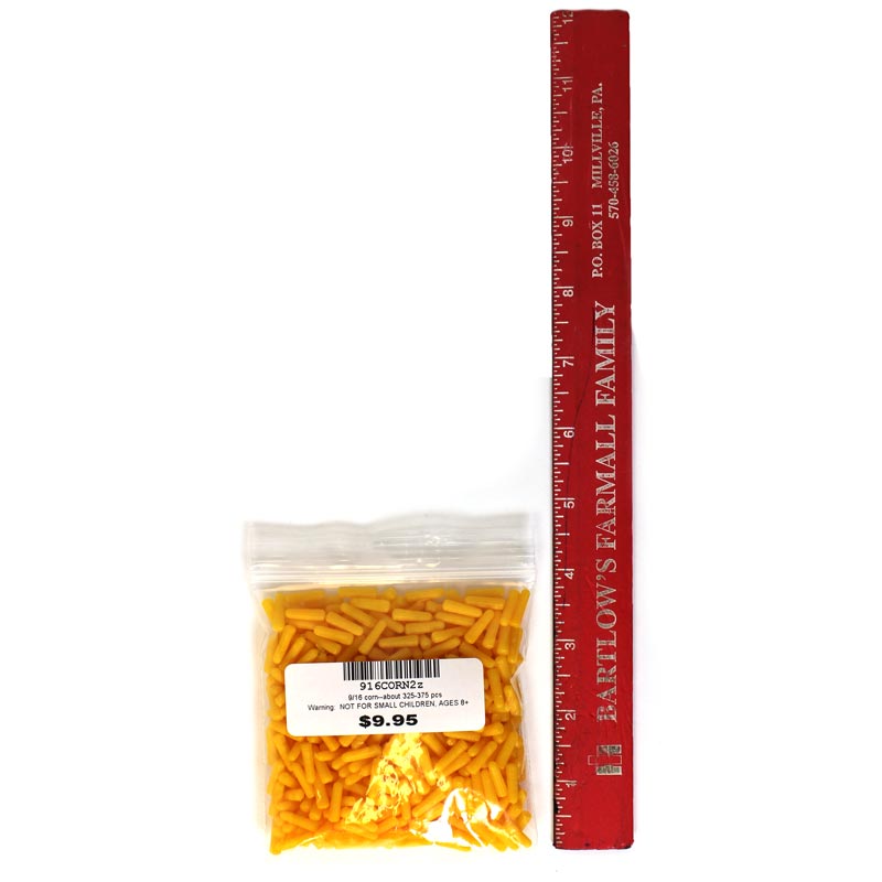 1/16 Plastic Ear Corn, 9/16in Long, Approx. 325-375 Pieces