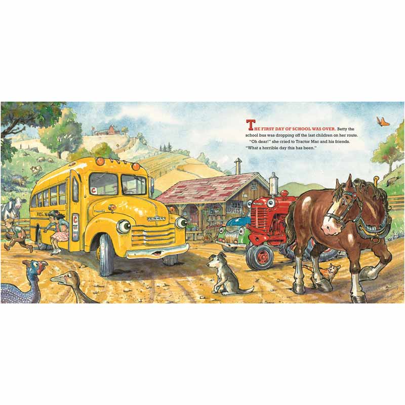 Tractor Mac "School Day" Jacketed Hardcover Book by Billy Steers